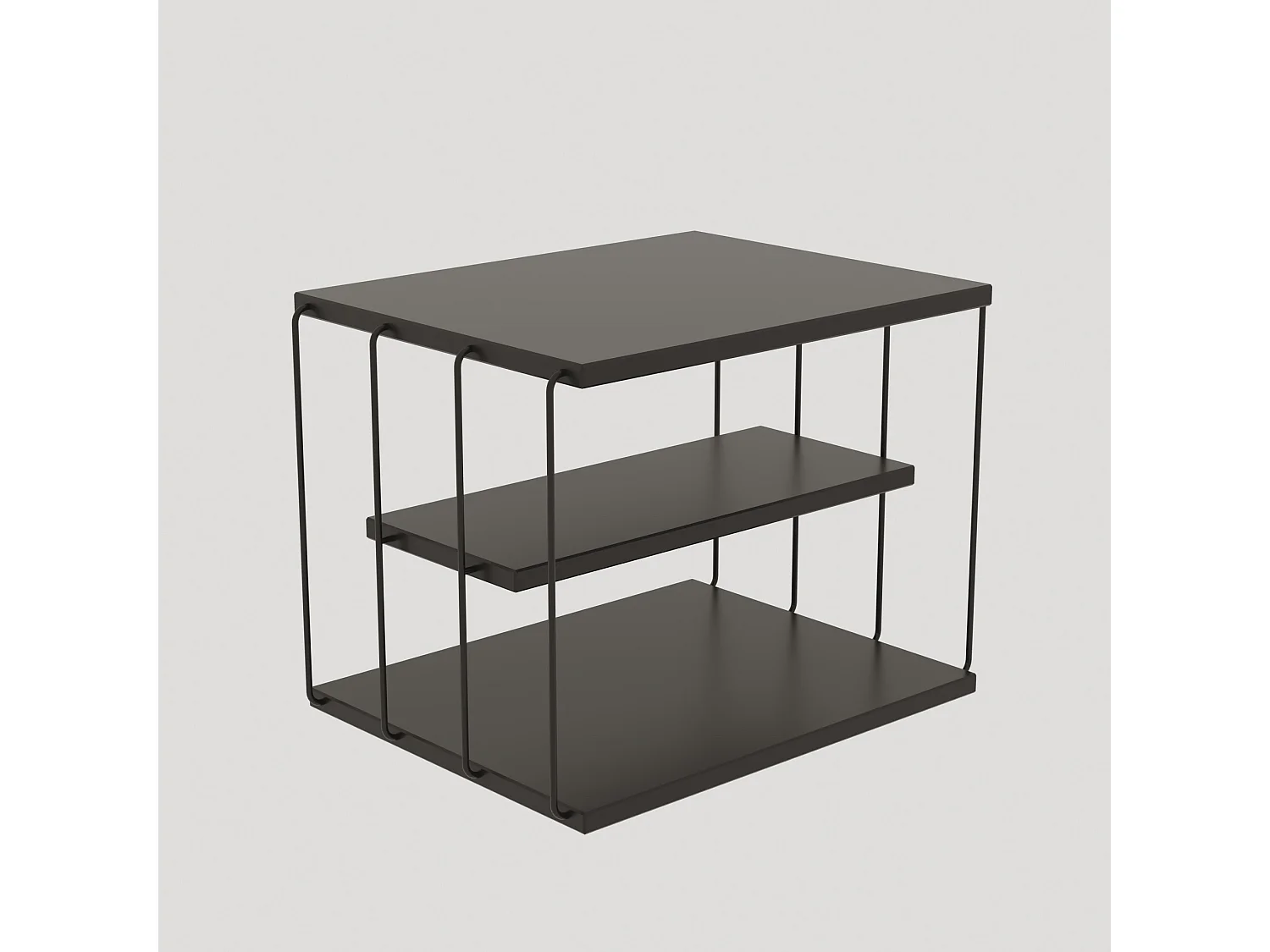 table d'appoint en bois "Lifon" 50 x 40 x 33 cm - Anthracite