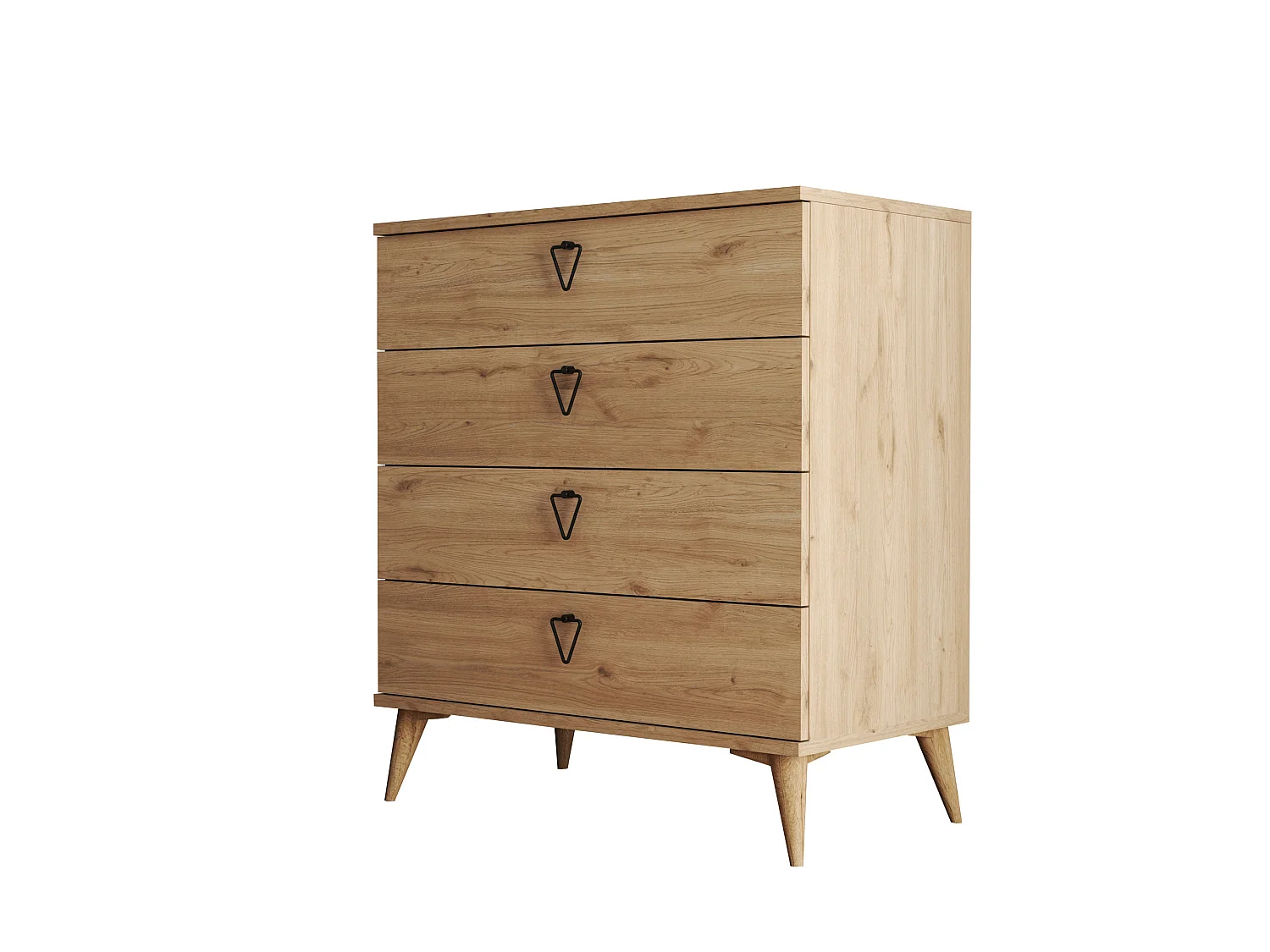 "Versa-Ce Houten Kist - Bruin - 80 x 45 x 90 cm - 4 Laden"