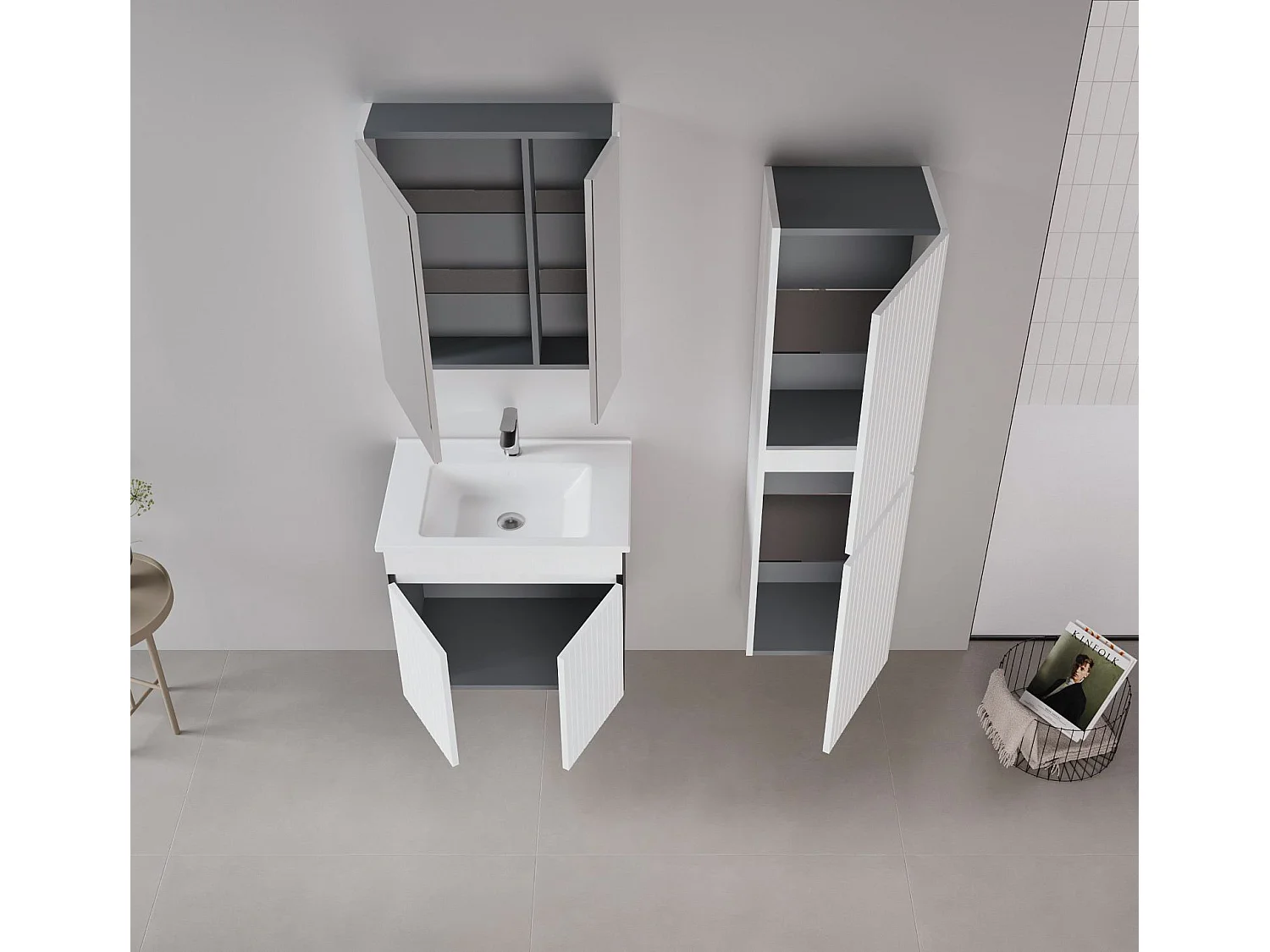 Meuble Vasque "Tivoli 65" - 65 x 45 x 57 cm - Matte White