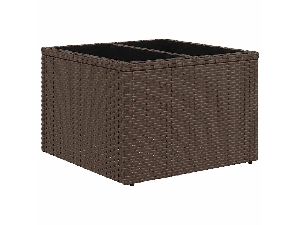 Salon de jardin avec coussins 6 pièces marron résine tressée