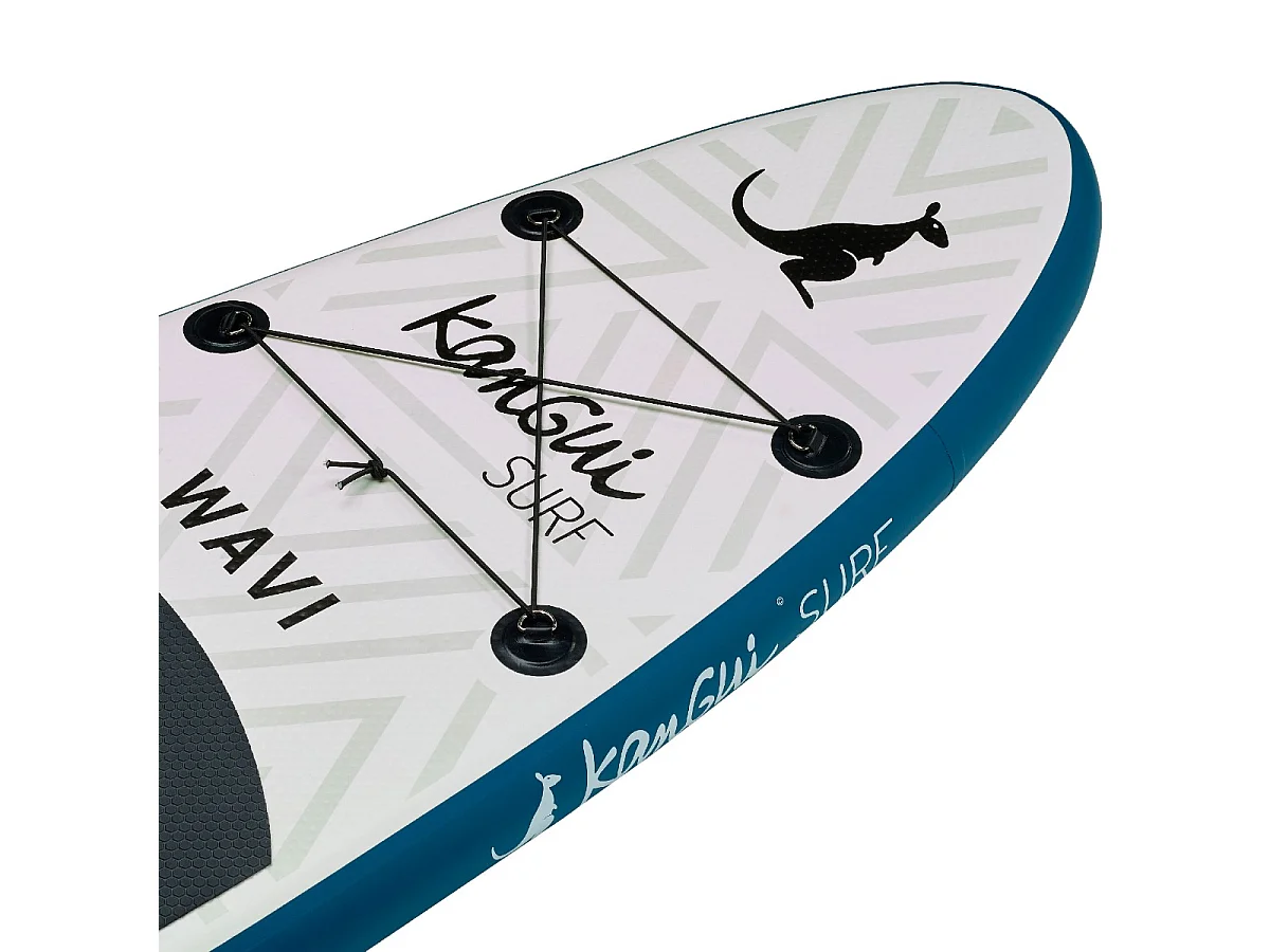 KANGUI Stand Up Paddle Gonflable 305 cm (10') - SUP avec pagaie réglable, sac à dos, pompe haute pression, leash et kit de réparation - WAVI