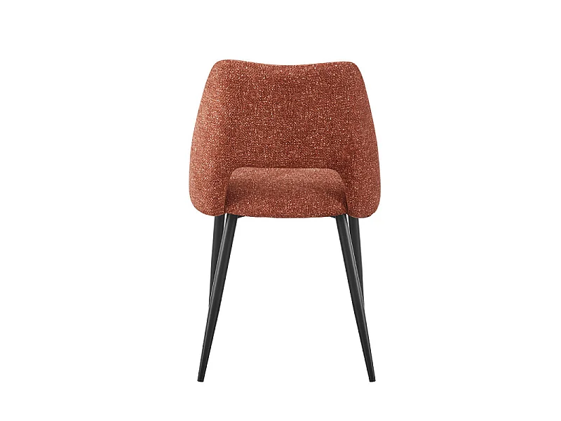 Chaise repas tissu chenille terracotta Tom Takasit
