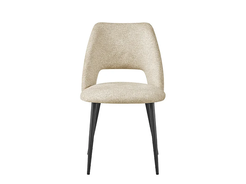 Chaise repas tissu chenille beige Tom Takasit