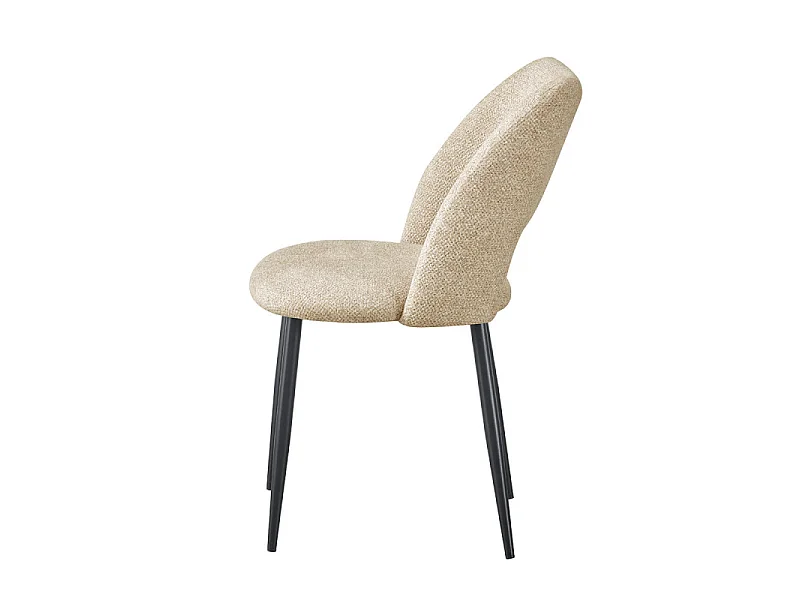 Chaise repas tissu chenille beige Tom Takasit