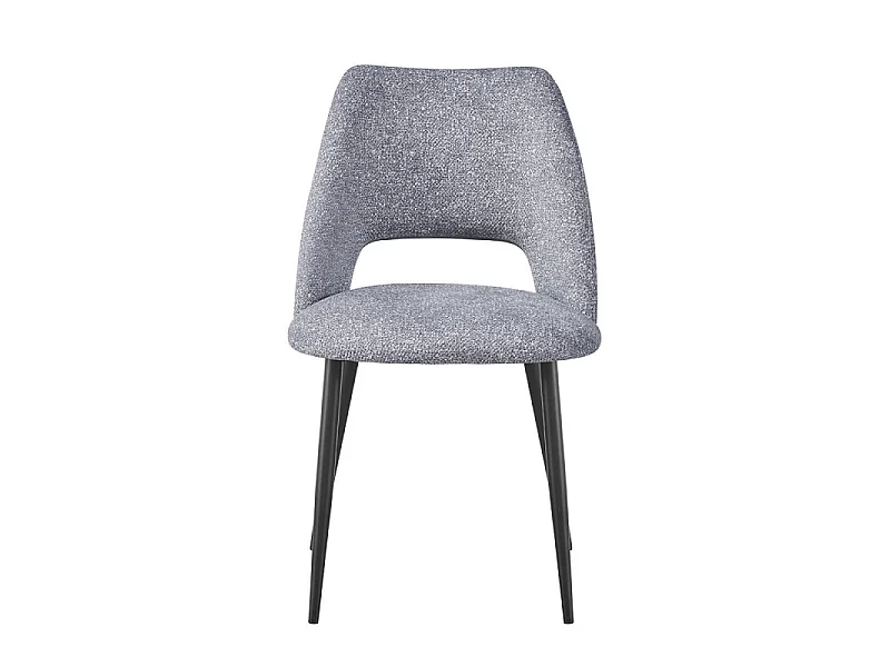 Chaise repas tissu chenille gris Tom Takasit
