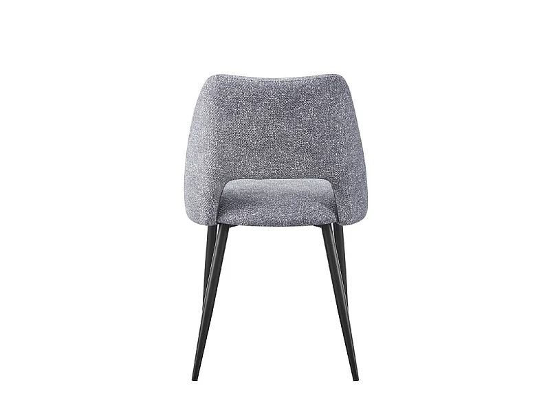 Chaise repas tissu chenille gris Tom Takasit
