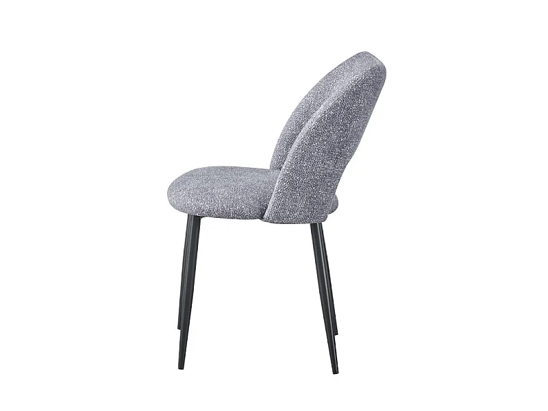 Chaise repas tissu chenille gris Tom Takasit