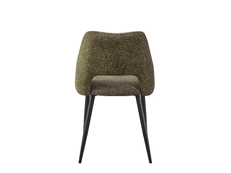 Chaise repas tissu chenille vert Tom Takasit