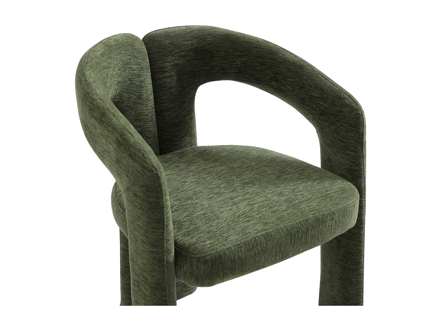 Lot de 2 chaises en tissu texturé - Vert - SAVINSKY