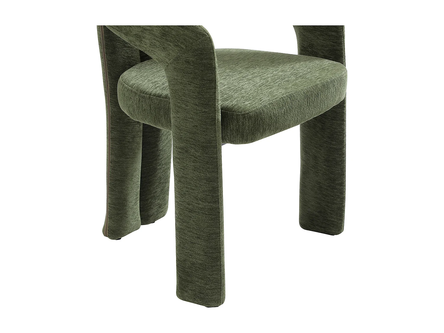 Lot de 6 chaises en tissu texturé - Vert - SAVINSKY