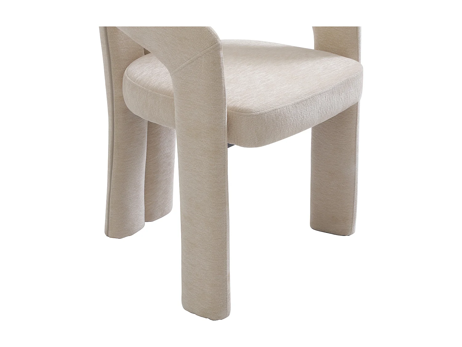 Lot de 6 chaises en tissu texturé - Beige - SAVINSKY