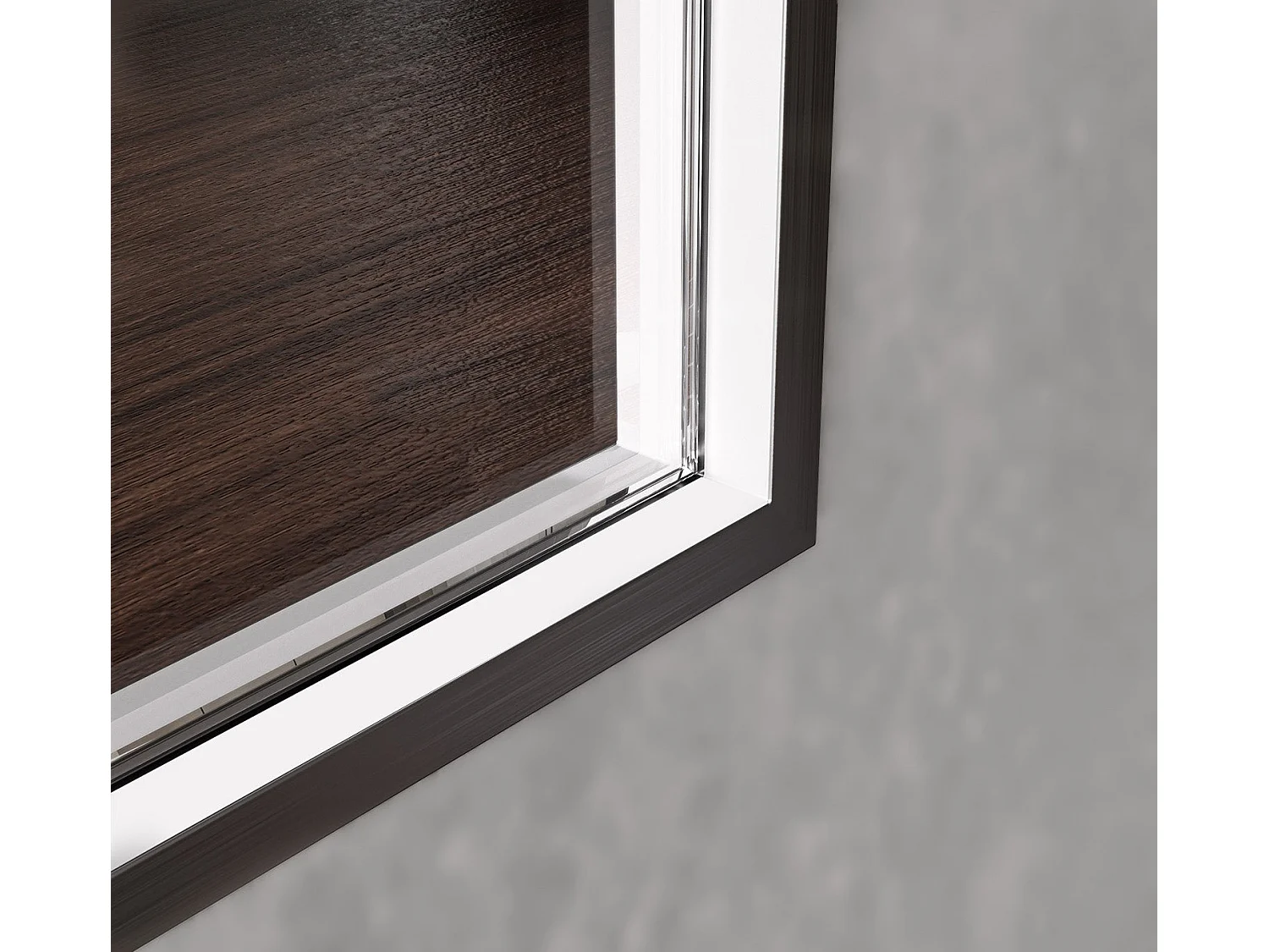 Miroir salle de bain LOMAZOO Bordeaux avec LED 80 x 60 cm rectangle Noir