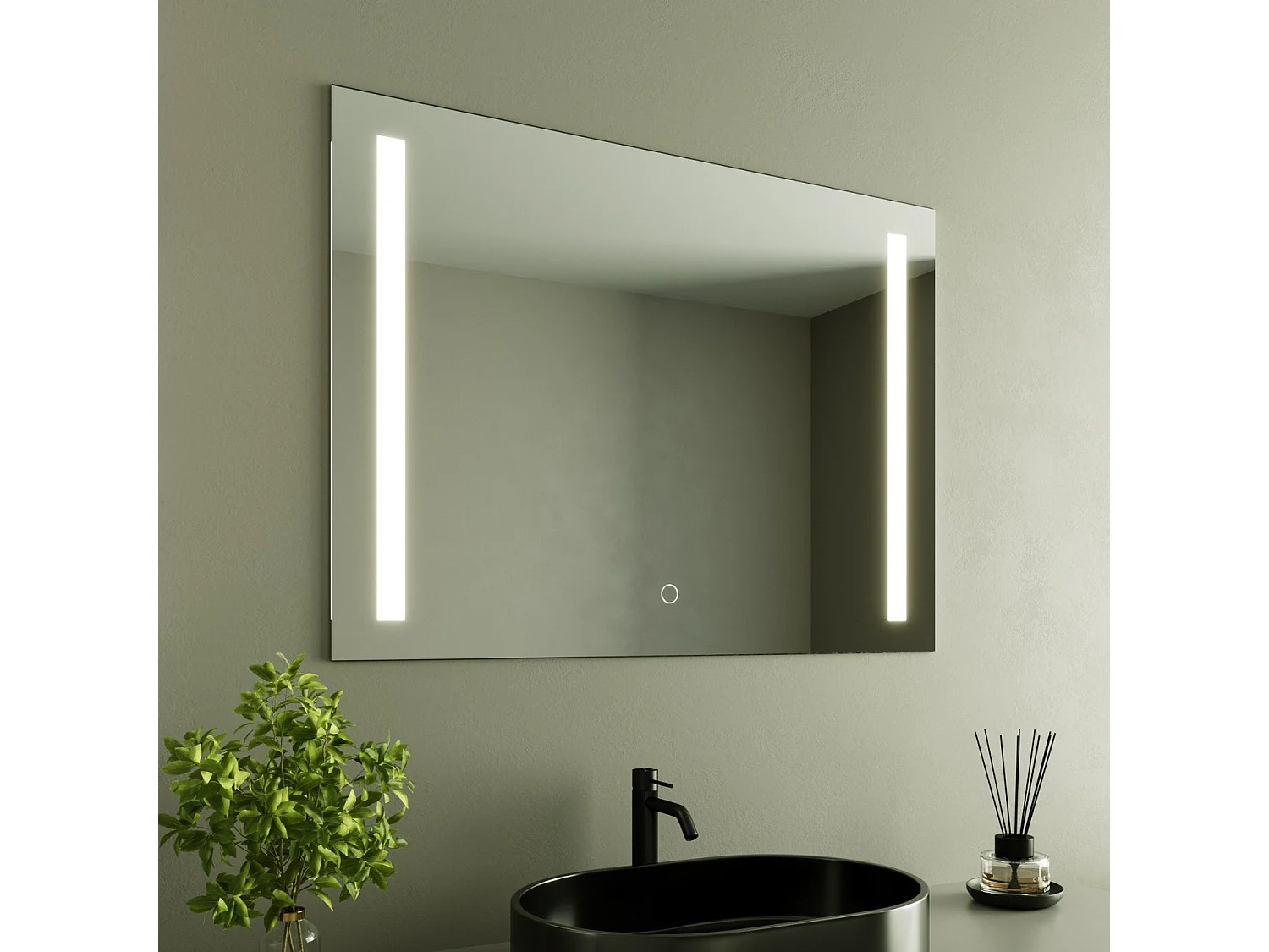 Miroir salle de bain LOMAZOO Reyes avec LED 60 x 80 cm