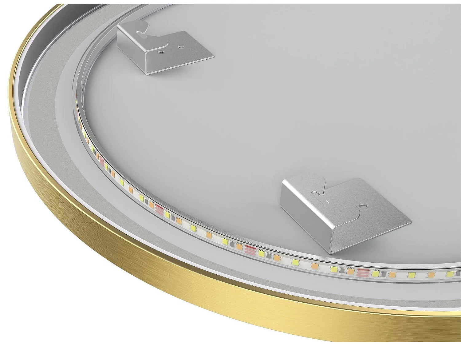 Miroir salle de bain LOMAZOO Paris avec LED 80 cm doré rond