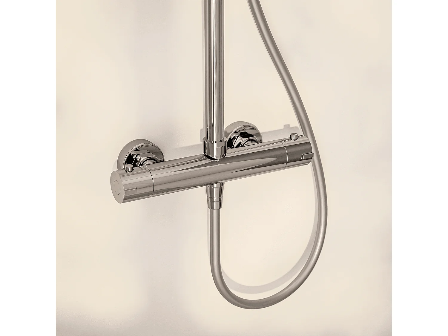 Colonne de douche avec mitigeur thermostatique LOMAZOO Vincenzo chromé