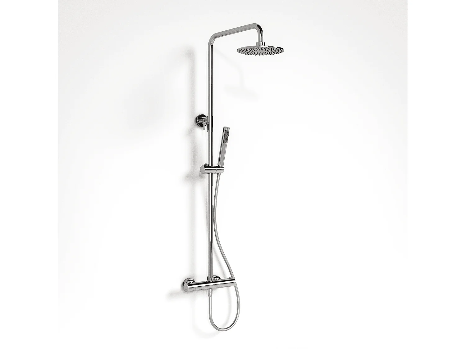 Colonne de douche avec mitigeur thermostatique LOMAZOO Vincenzo chromé