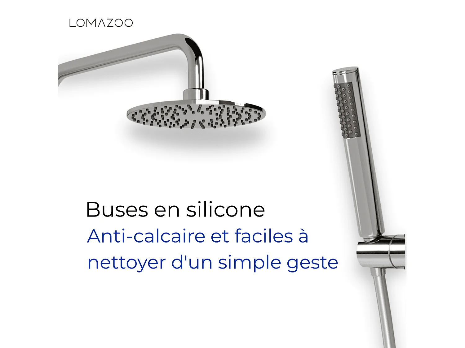 Colonne de douche avec mitigeur thermostatique LOMAZOO Vincenzo chromé