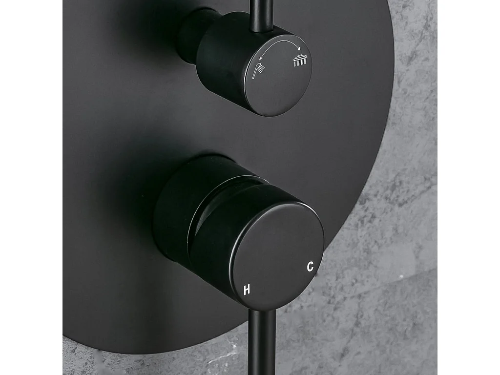 Set de douche encastré LOMAZOO Telesto noir
