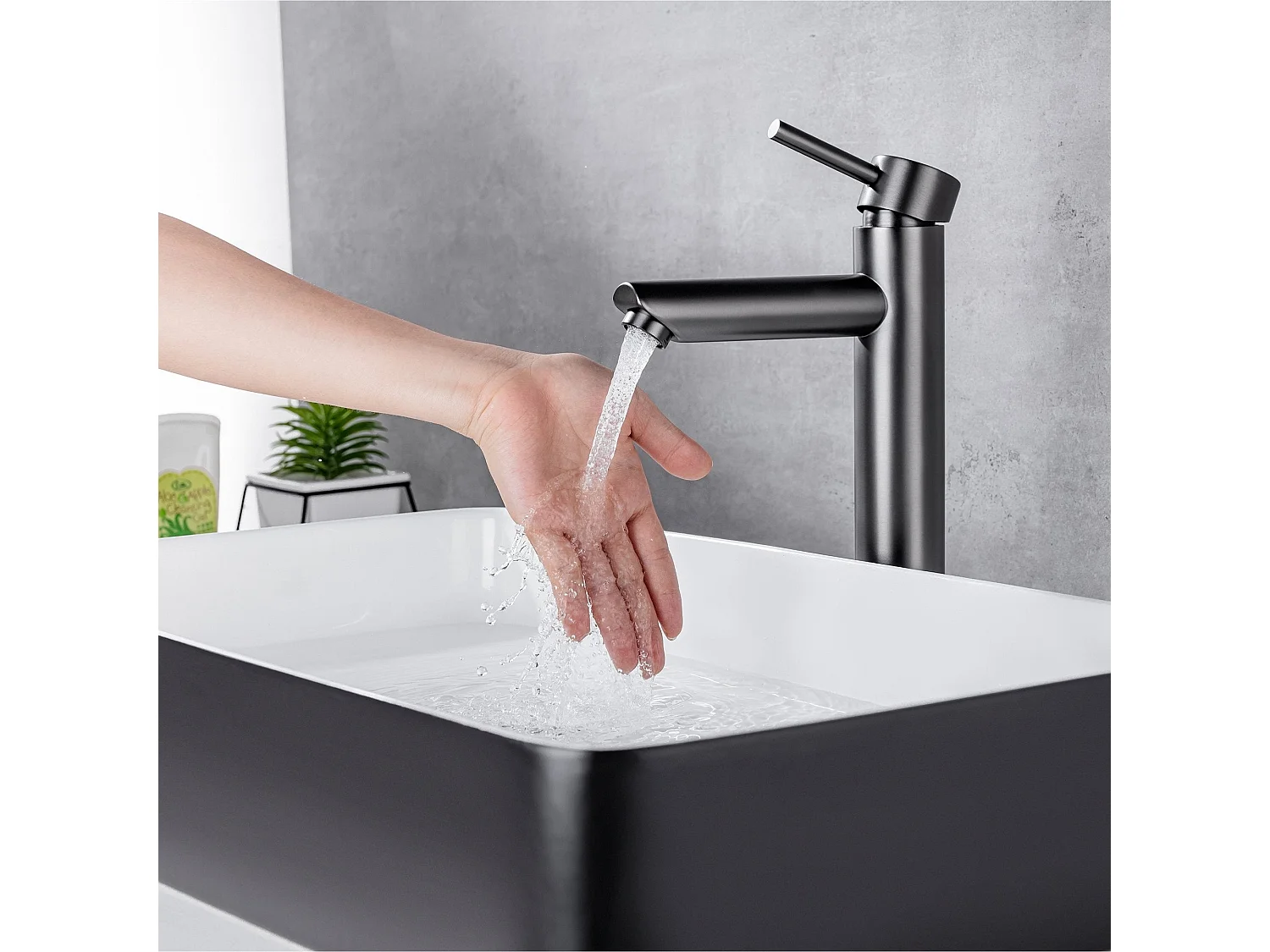 Mitigeur de lavabo LOMAZOO anthracite Tess