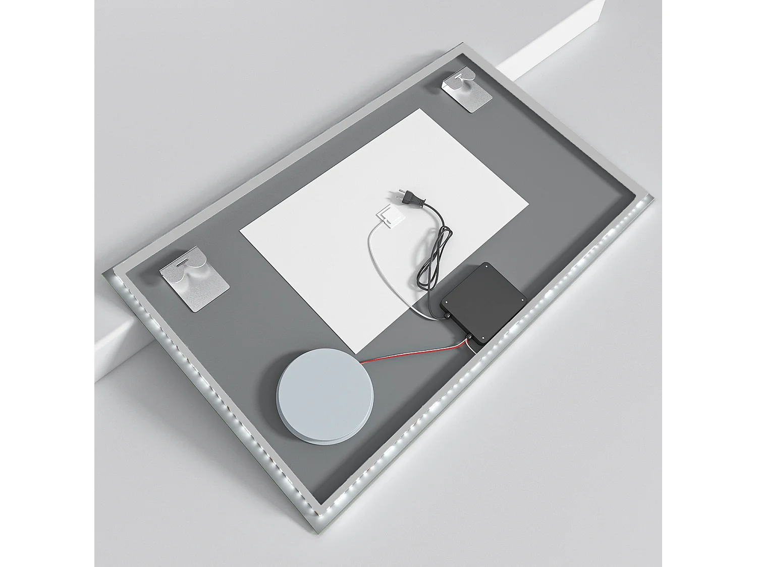 Miroir salle de bain LOMAZOO Marseille avec LED 100 x 60 cm