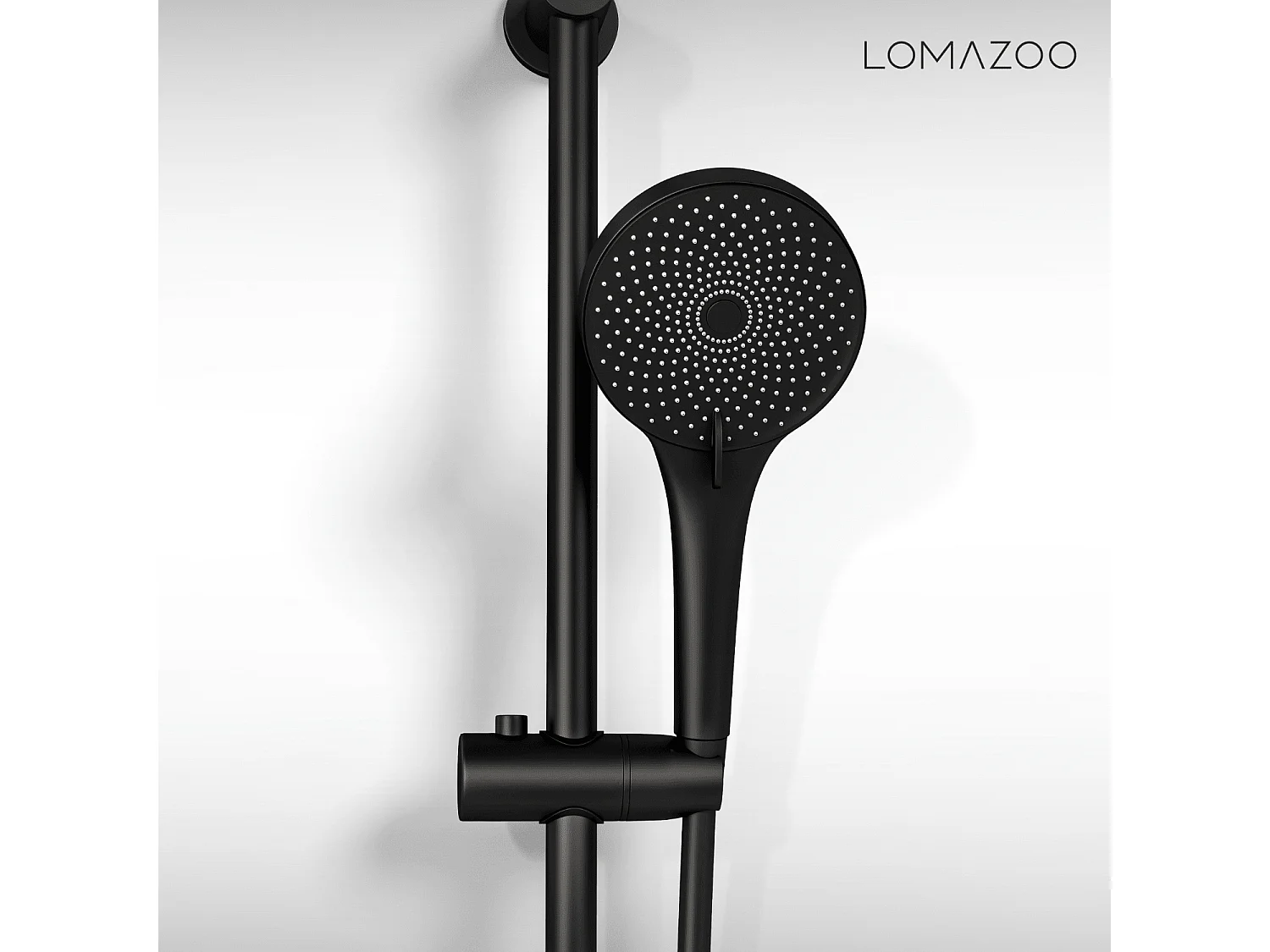 Colonne de douche avec mitigeur thermostatique LOMAZOO Lando noir