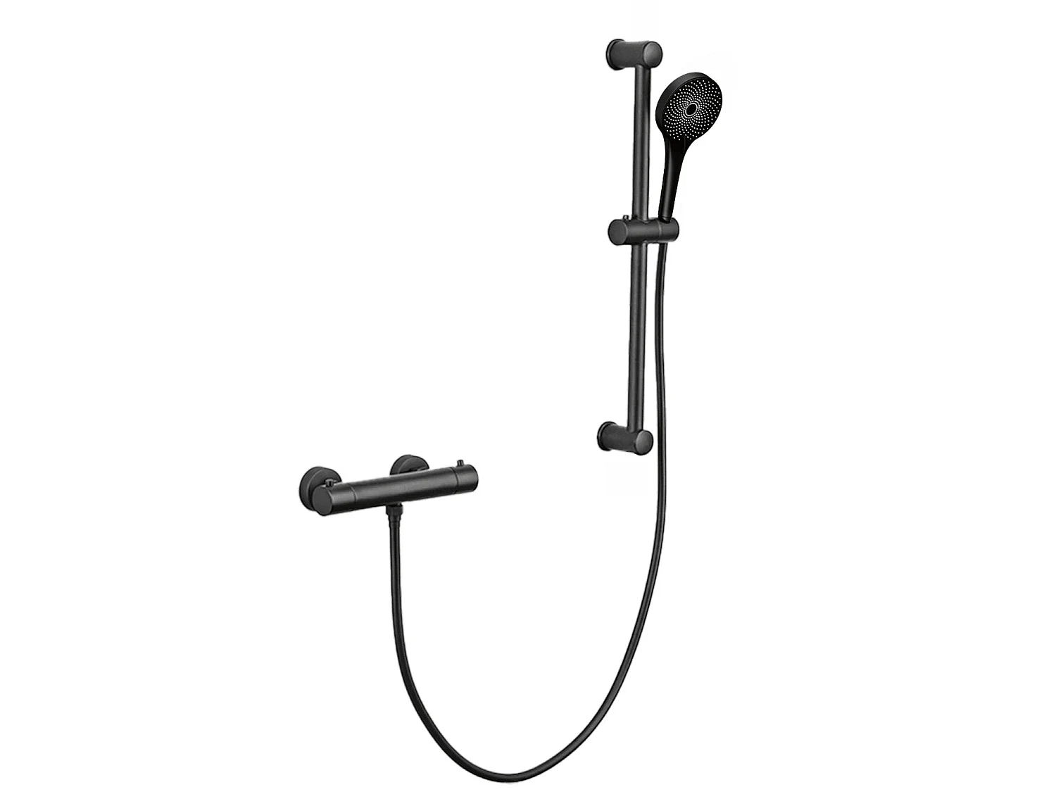 Colonne de douche avec mitigeur thermostatique LOMAZOO Lando noir