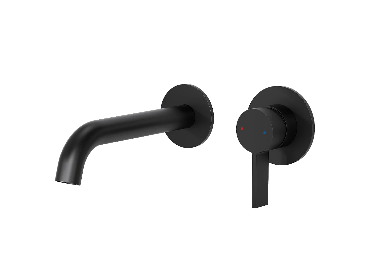 LOMAZOO Robinet Mitigeur De Lavabo Mural Encastré - Noir Mat - Centauri