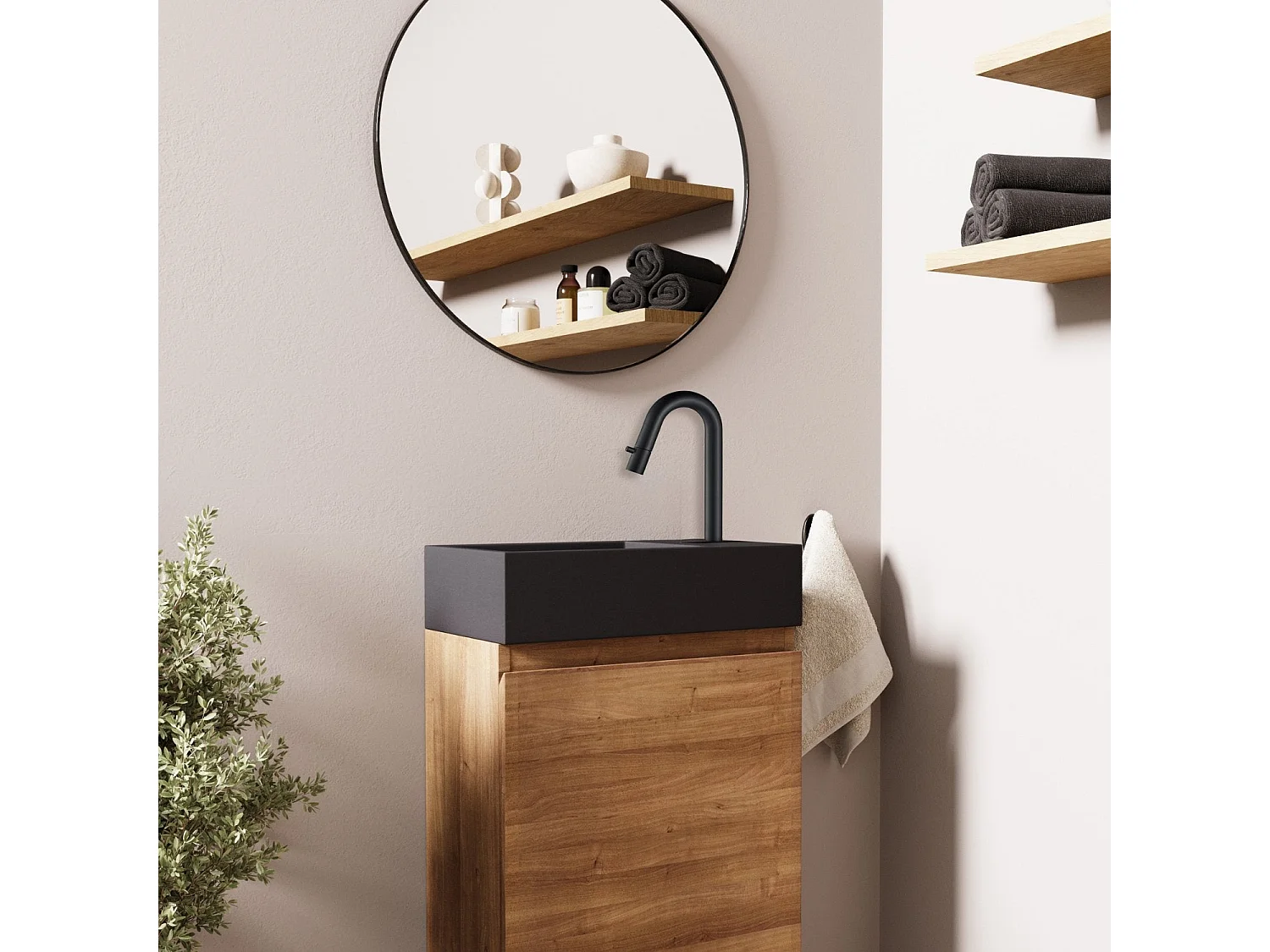 Robinet eau froide lave main noir - Vichy LOMAZOO