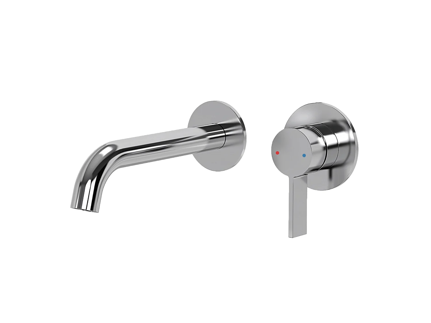 LOMAZOO Robinet Mitigeur De Lavabo Mural Encastré - Chrome - Kepler