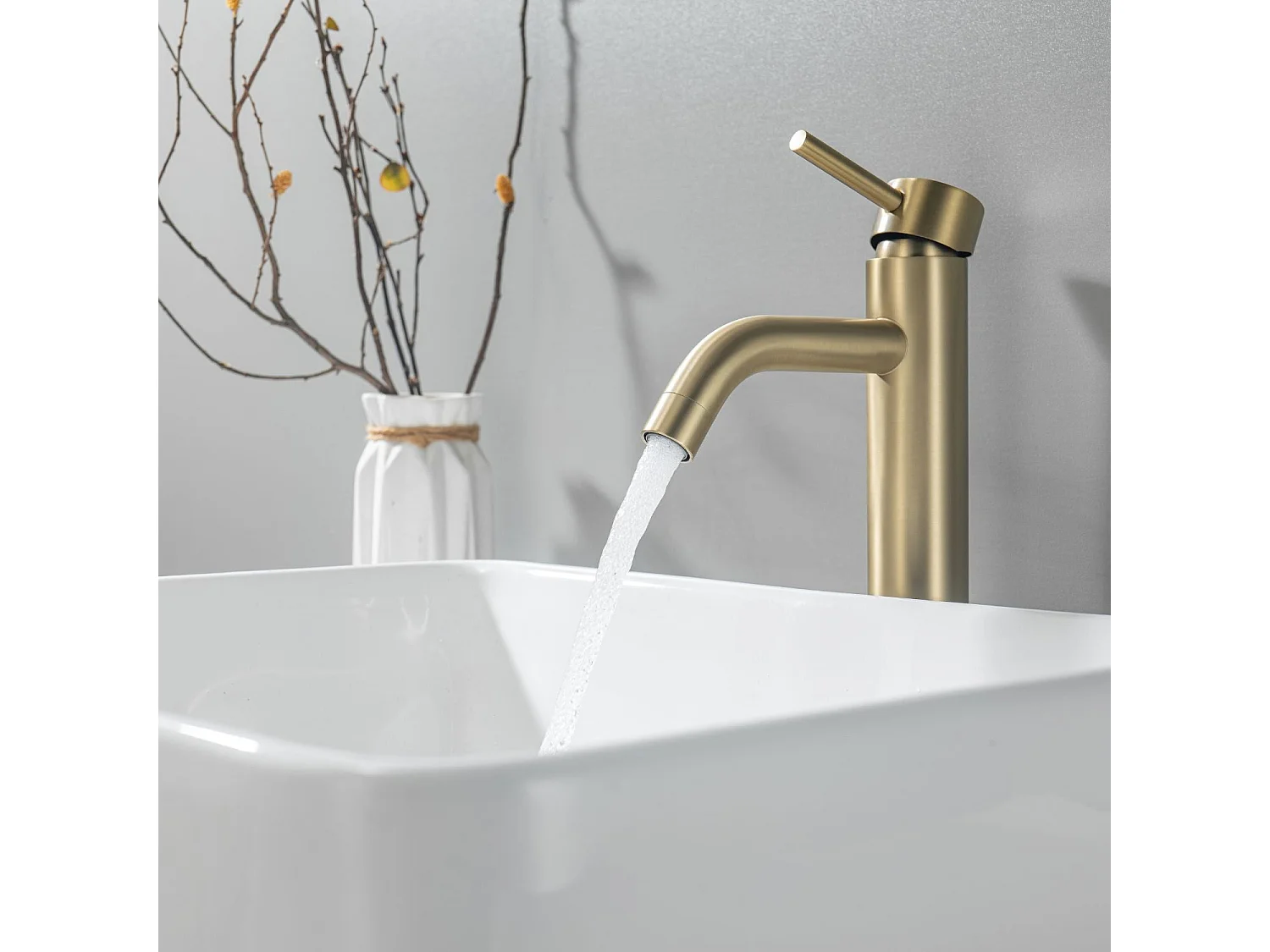 Mitigeur de lavabo LOMAZOO doré Midas