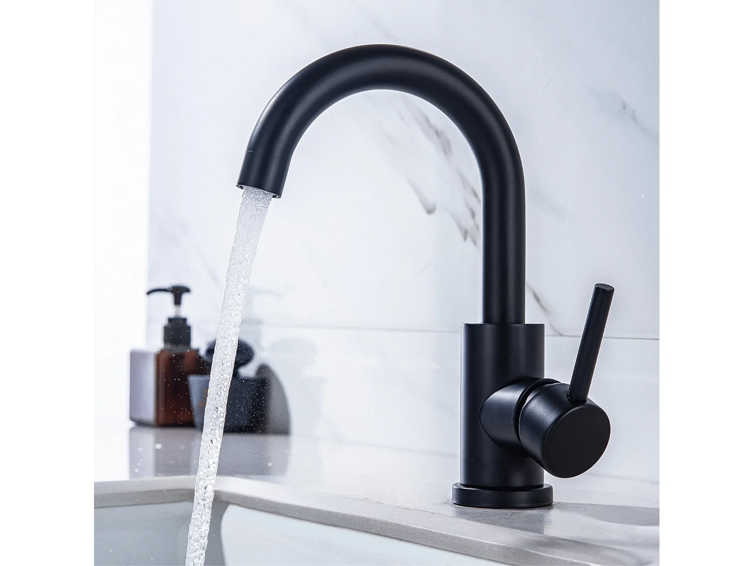 Mitigeur de lavabo LOMAZOO noir Styx
