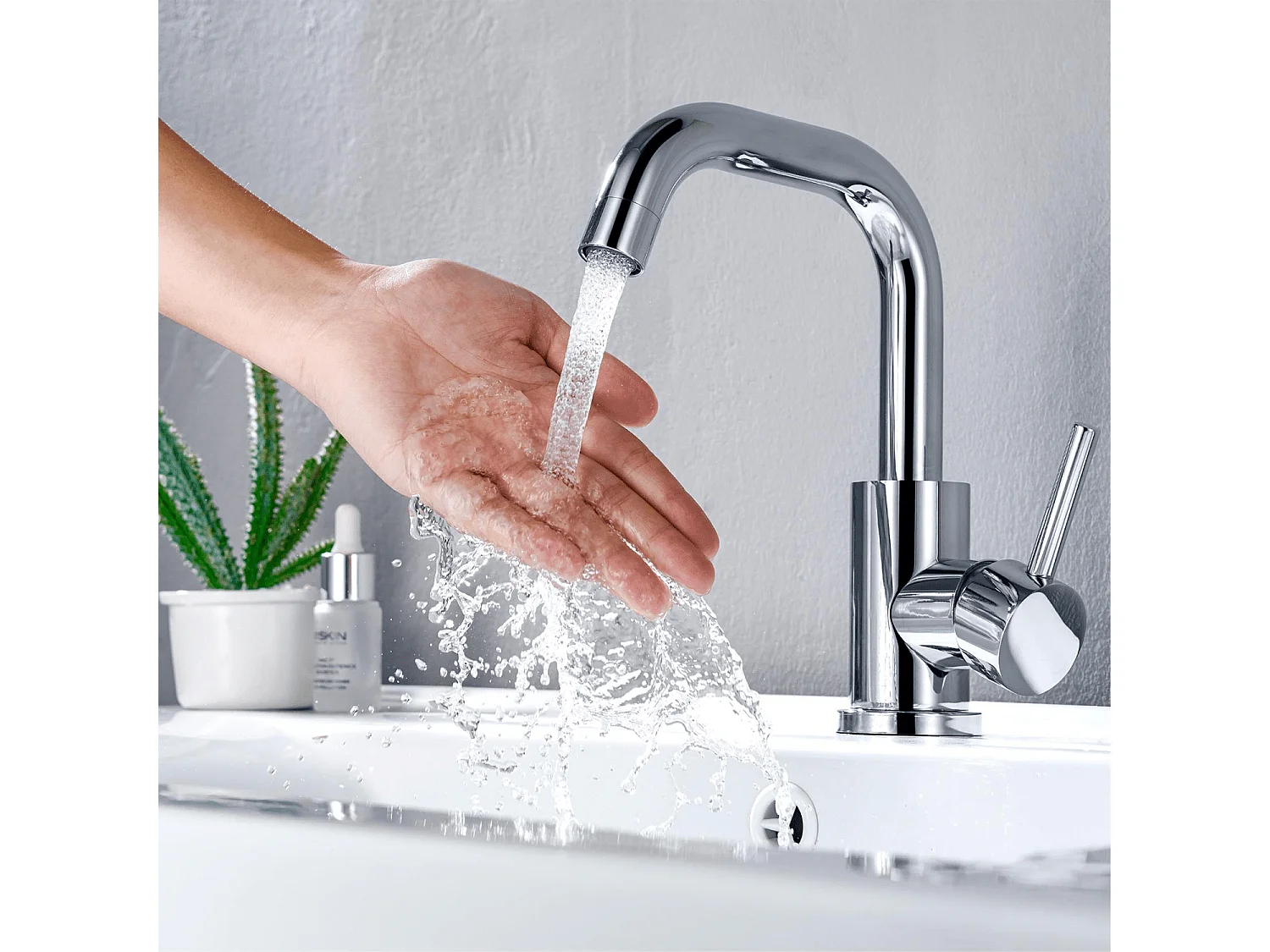 Mitigeur de lavabo LOMAZOO chromé Rosely