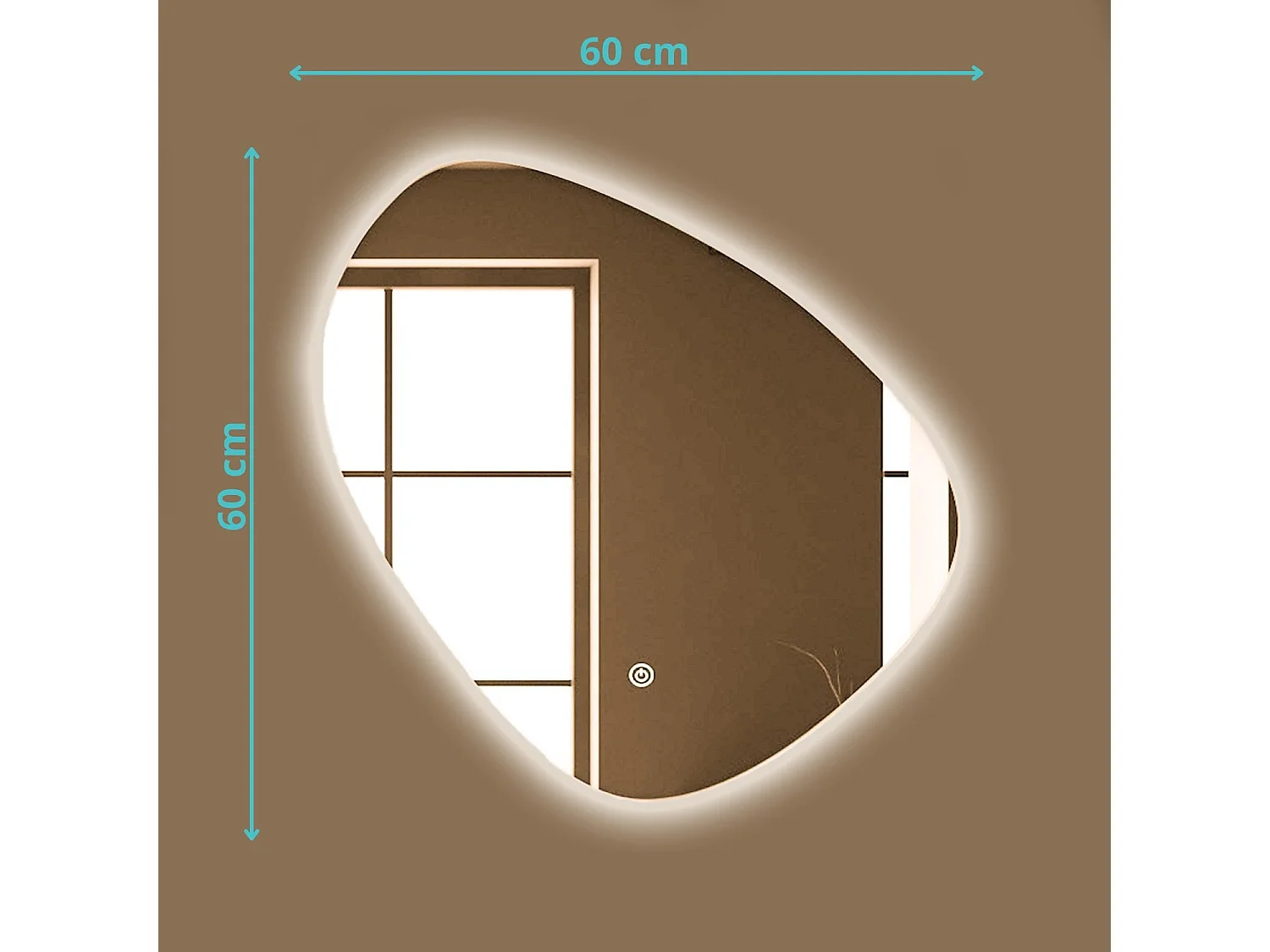 Miroir salle de bain LOMAZOO Geneva avec LED 60 cm ovale
