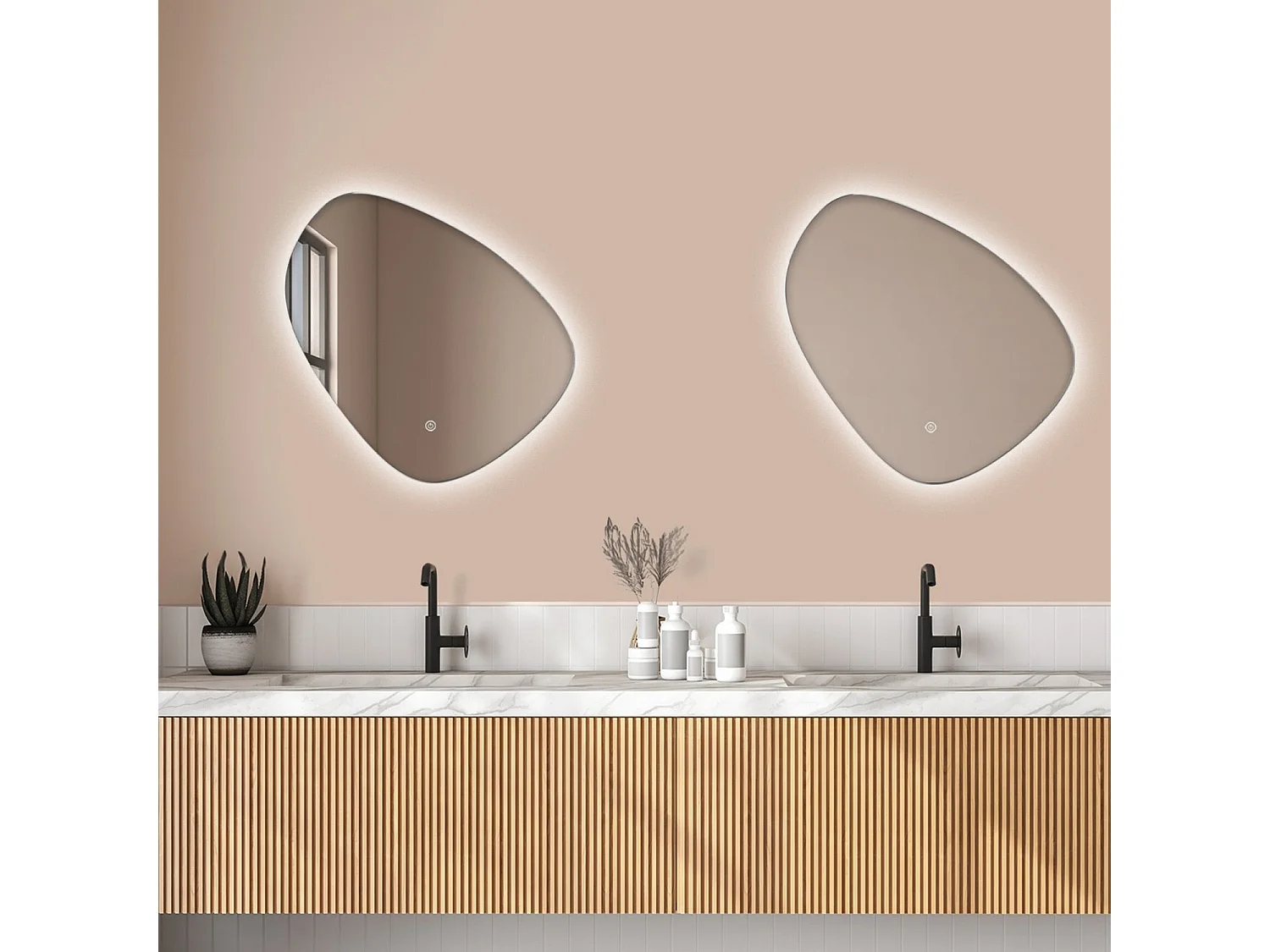Miroir salle de bain LOMAZOO Geneva avec LED 60 cm ovale