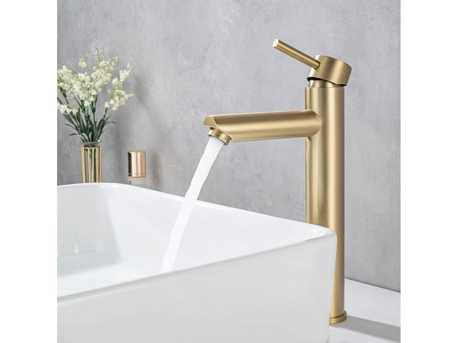 Mitigeur de lavabo LOMAZOO doré Kandy