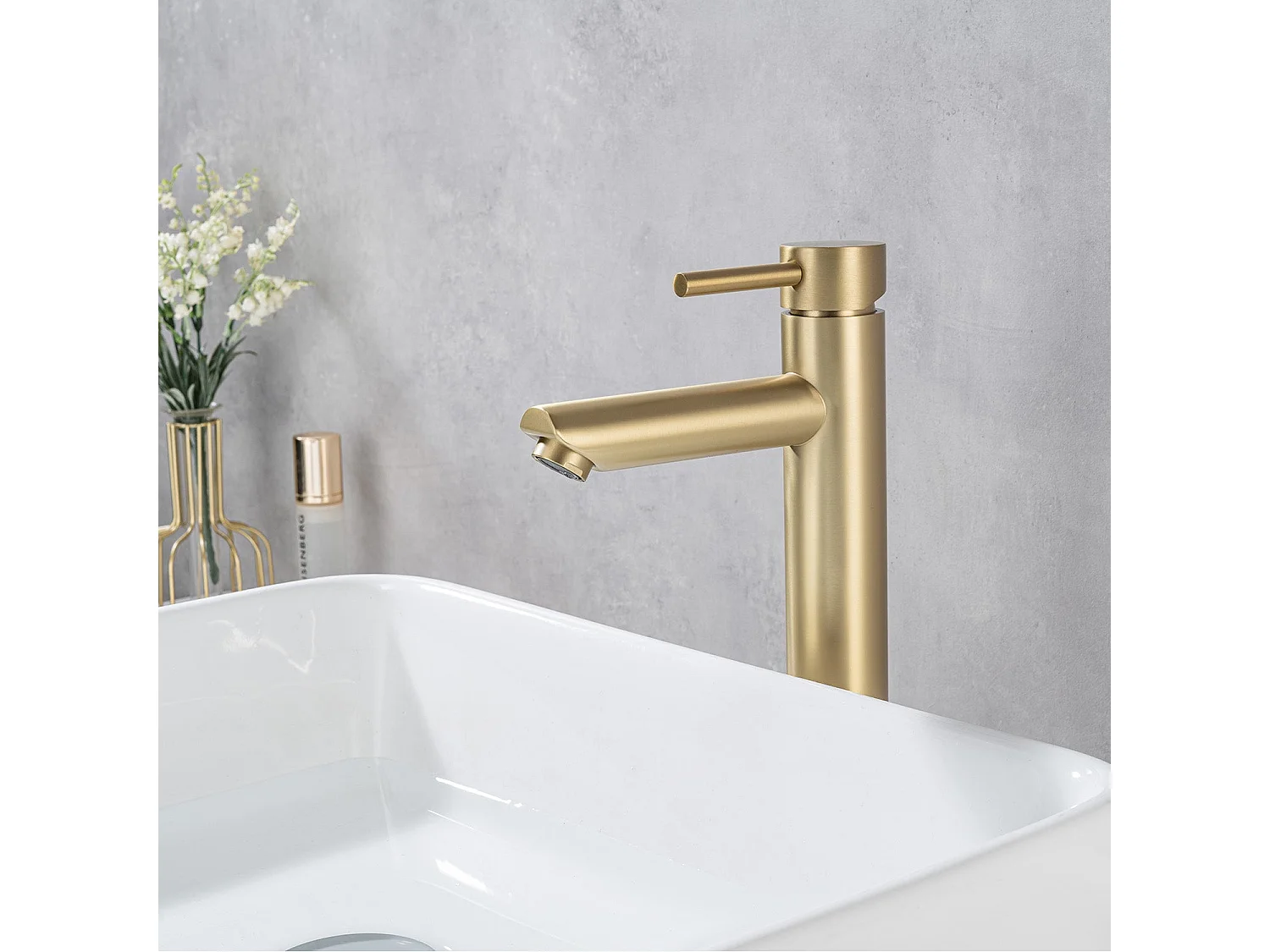 Mitigeur de lavabo LOMAZOO doré Kandy
