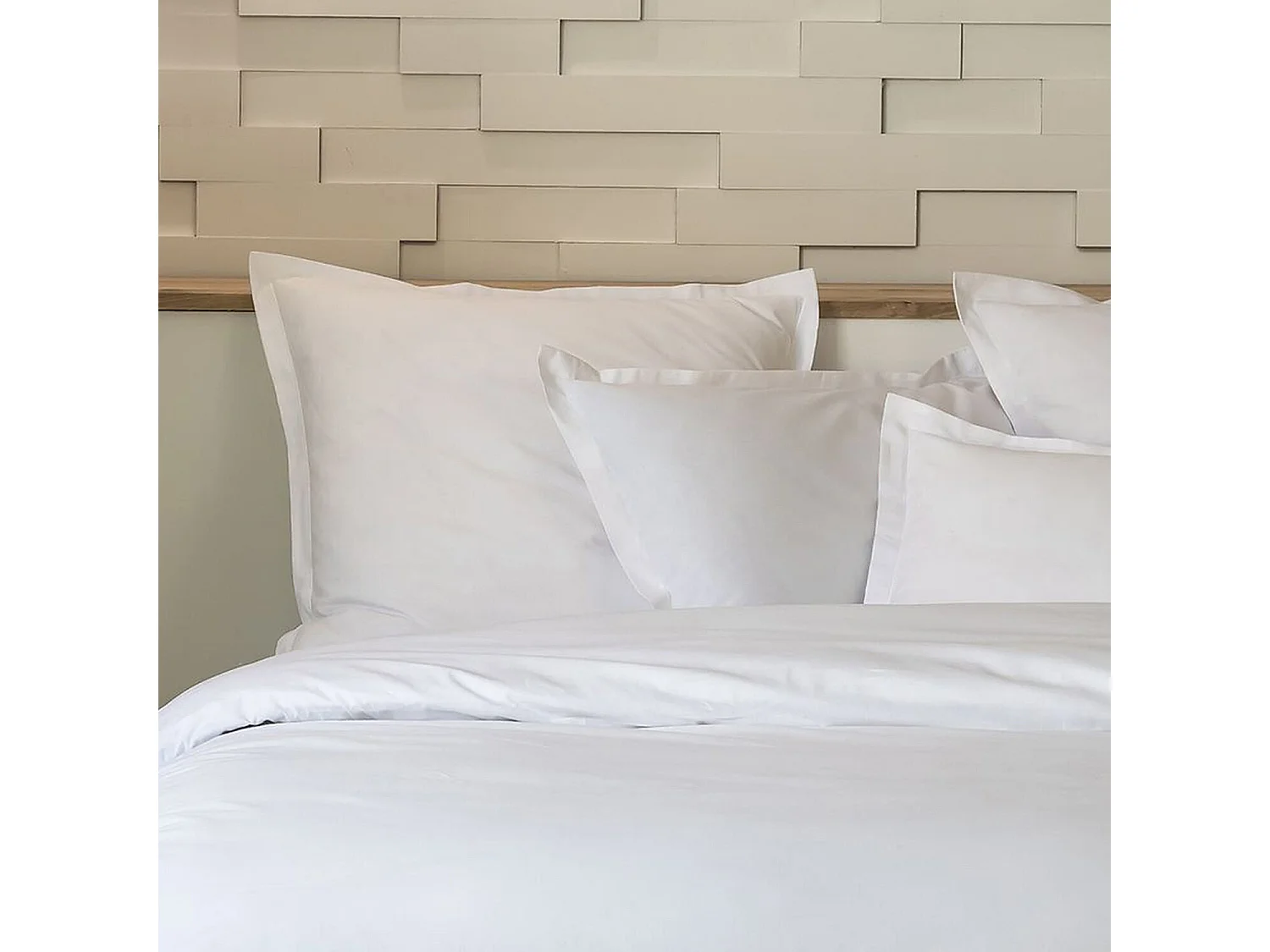 Parure Housse De Couette 100% Percale De Coton Gris