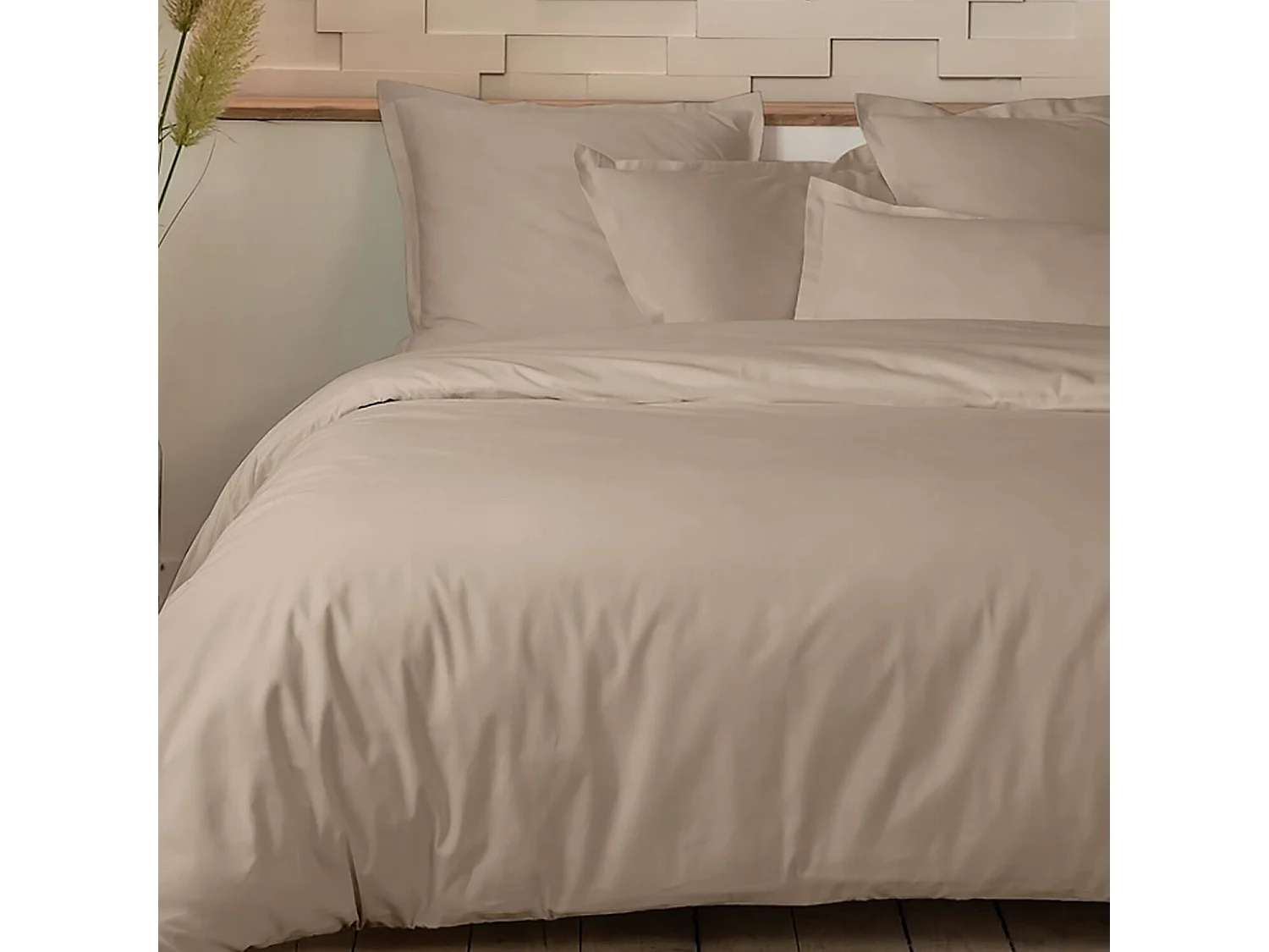 Parure Housse De Couette 100% Percale De Coton Lin