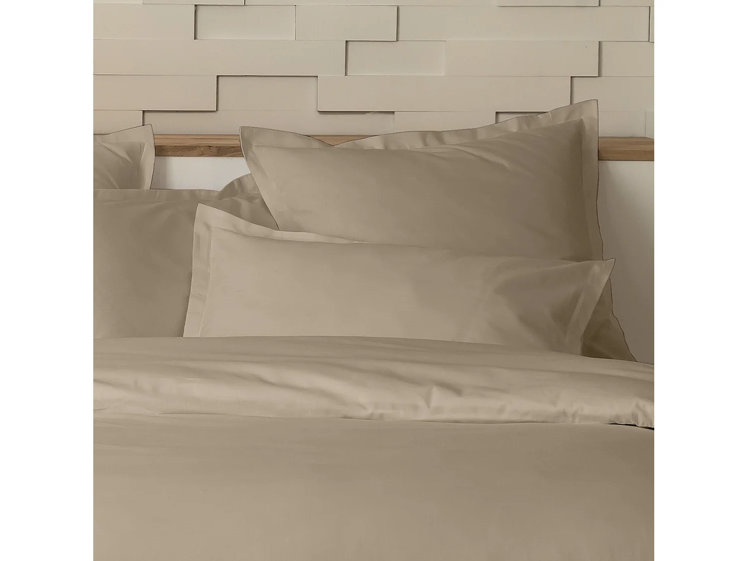 Parure Housse De Couette 100% Percale De Coton Lin