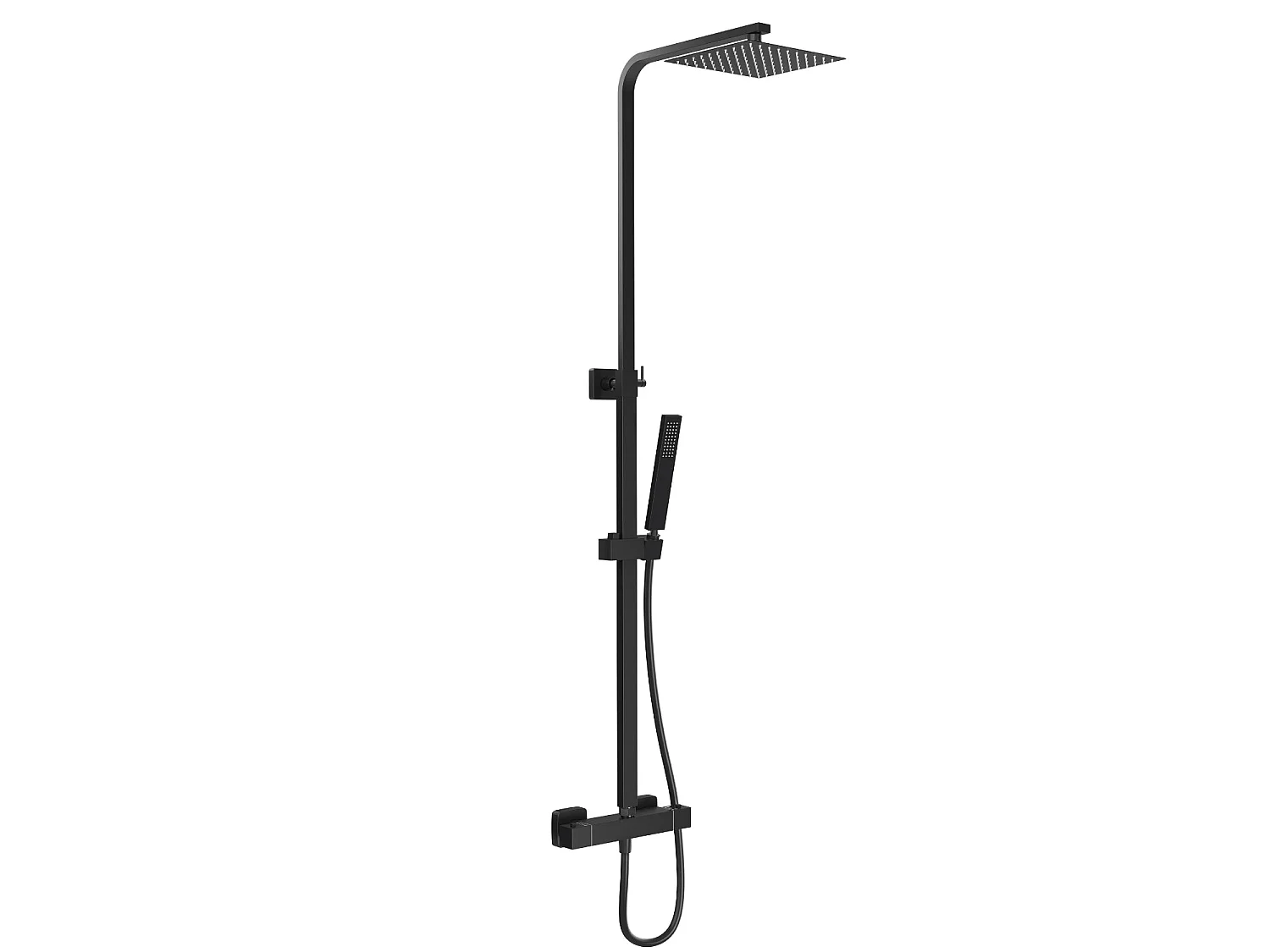Colonne de douche avec mitigeur thermostatique LOMAZOO Kyoto noir
