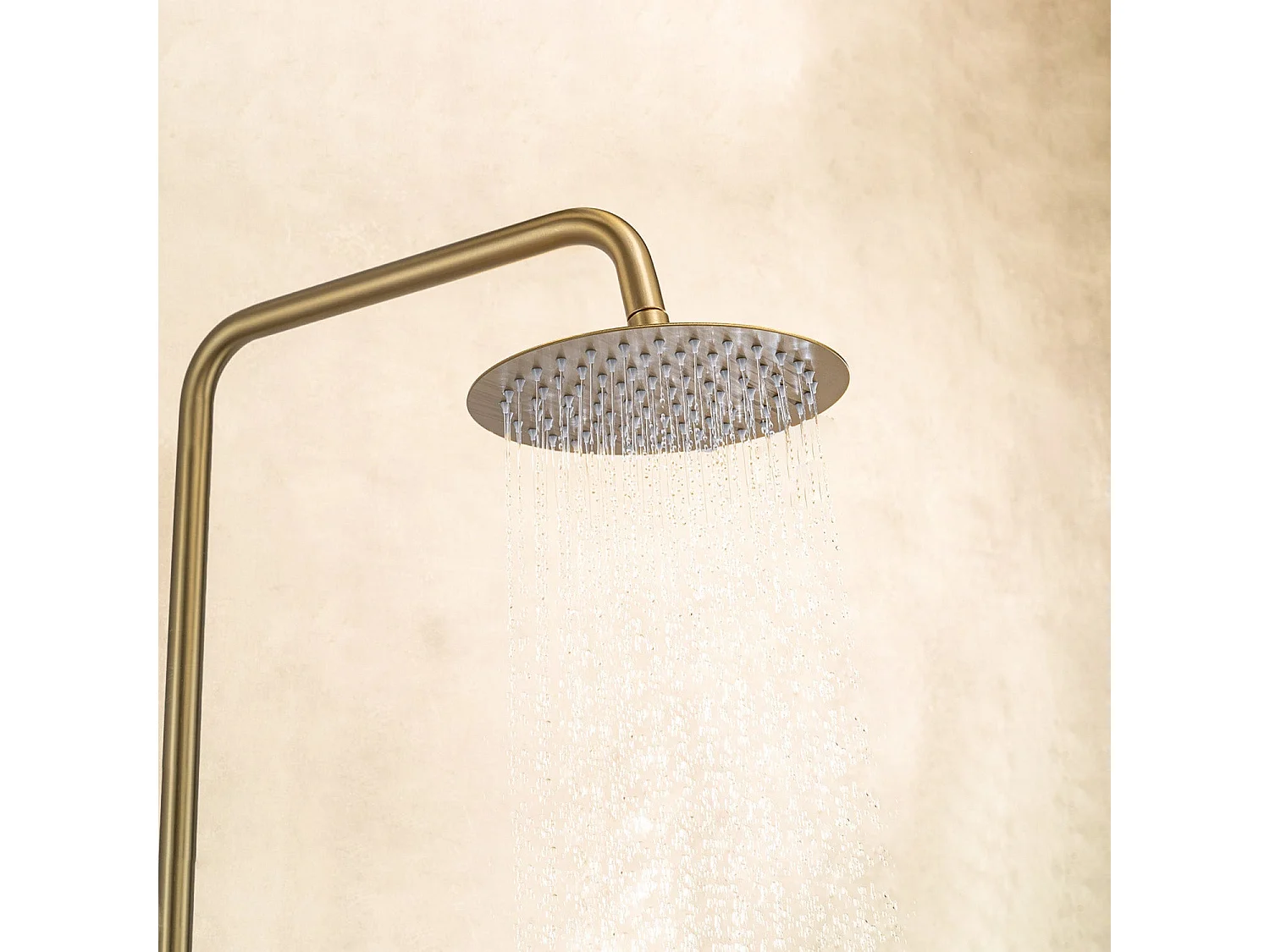 Colonne de douche avec mitigeur thermostatique LOMAZOO Orléan doré