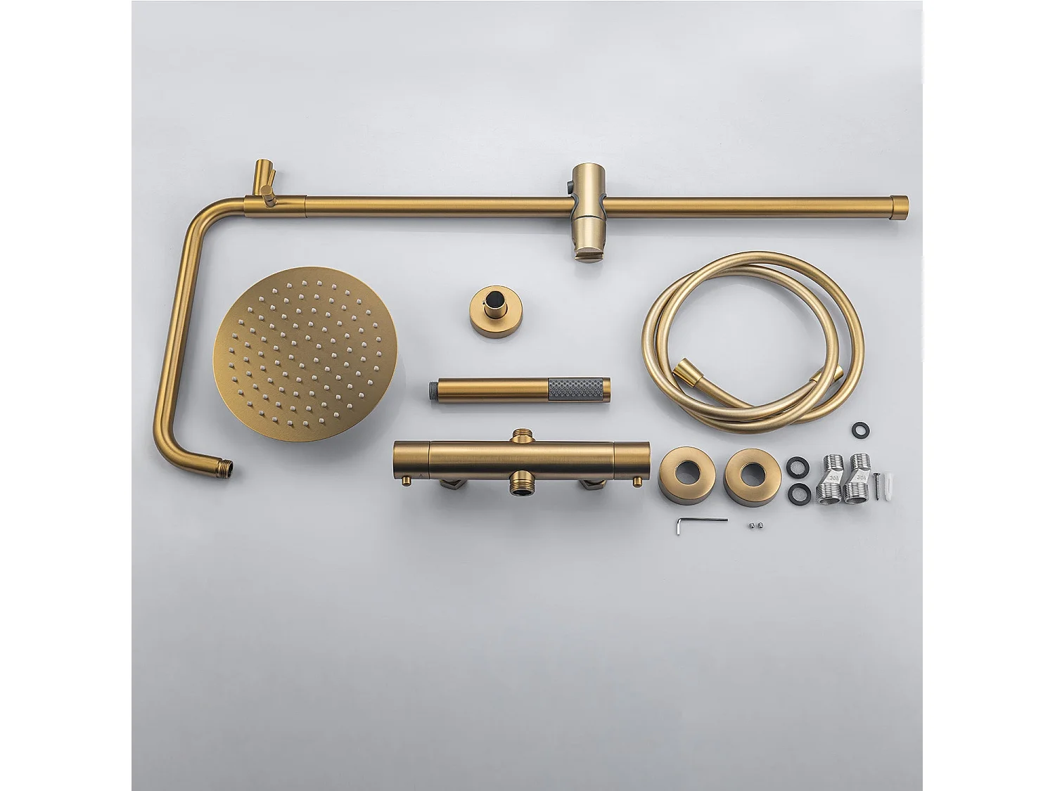 Colonne de douche avec mitigeur thermostatique LOMAZOO Orléan doré