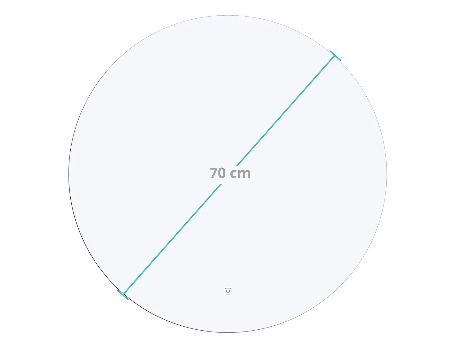 Miroir salle de bain LOMAZOO Atlanta avec LED 70 cm rond