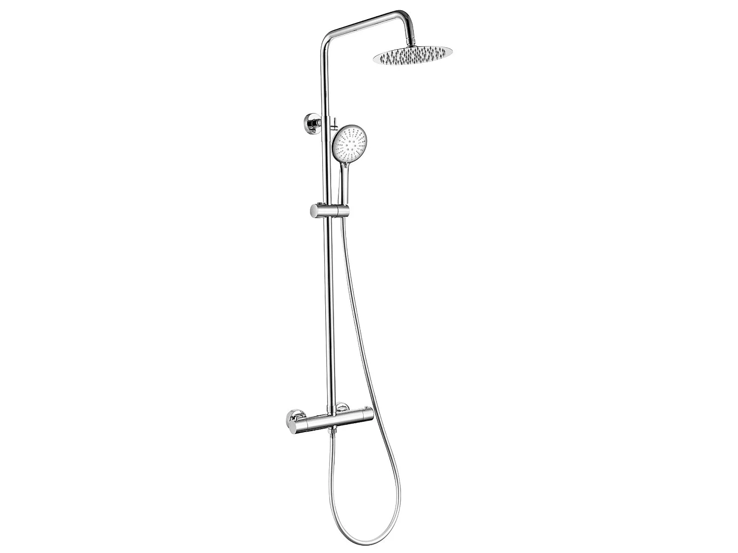 Colonne de douche avec mitigeur thermostatique LOMAZOO  Ariël Chromé