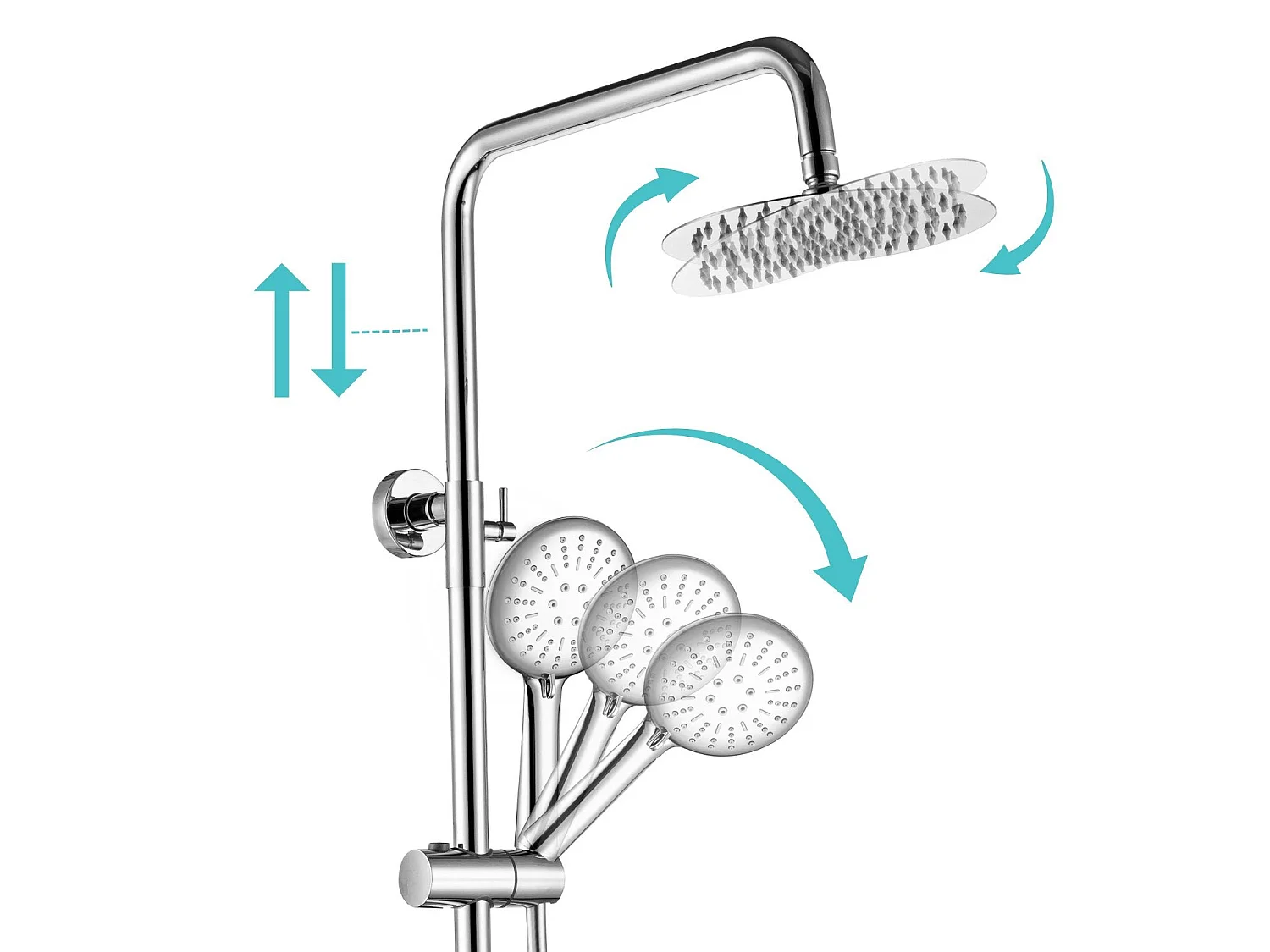 Colonne de douche avec mitigeur thermostatique LOMAZOO  Ariël Chromé