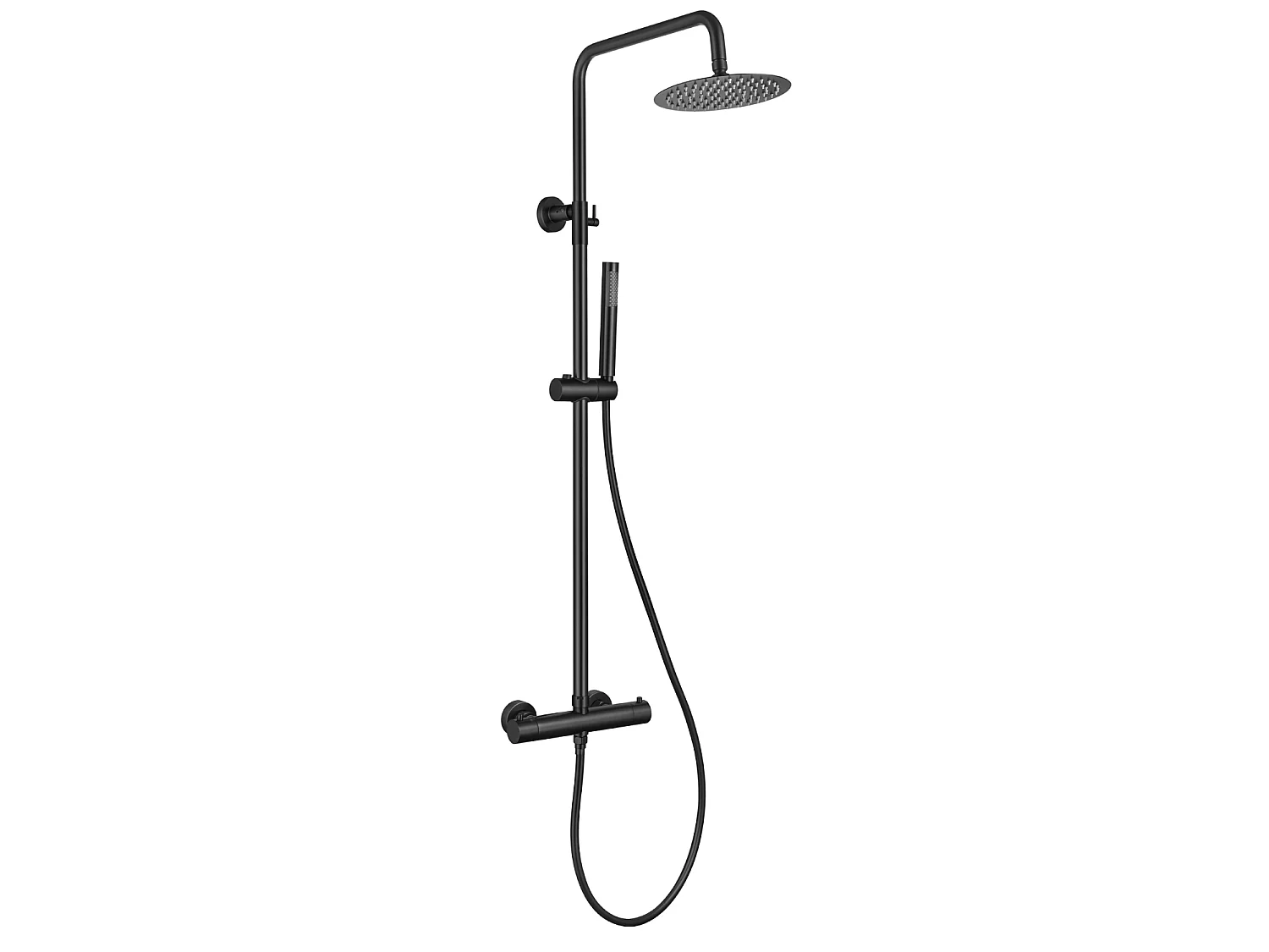 Colonne de douche avec mitigeur thermostatique LOMAZOO Pandora noir