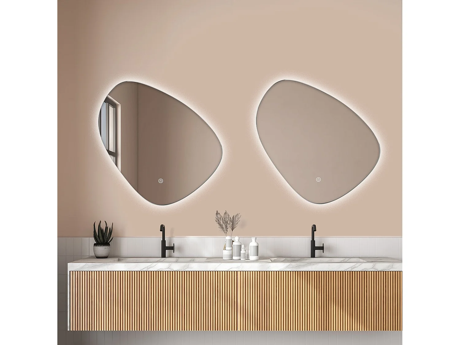 Miroir salle de bain LOMAZOO Zurich avec LED 80 cm ovale