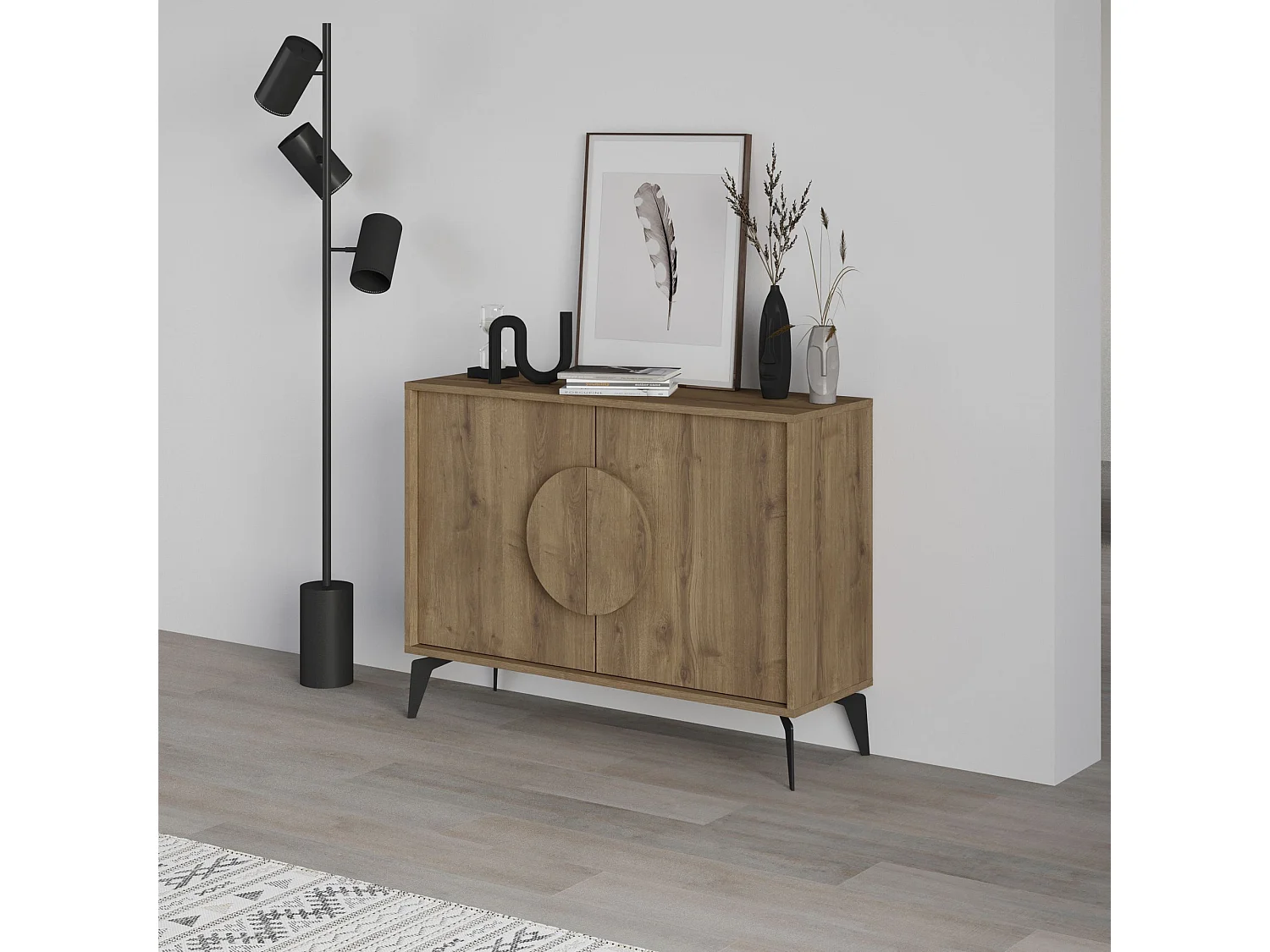 Buffet en bois "Gora" - 110 x 36 x 82 cm - Marron