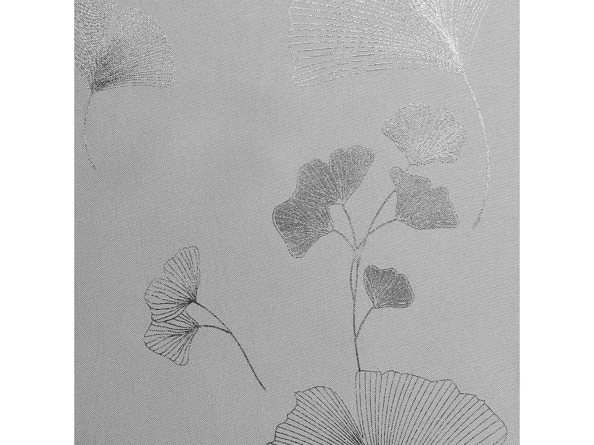 Rideau Déco à Œillets "Bloomy" 140x280cm Gris