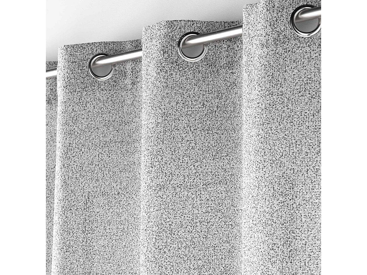 Rideau Voilage à Œillets "Loulaine" 140x280cm Gris